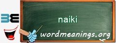 WordMeaning blackboard for naiki